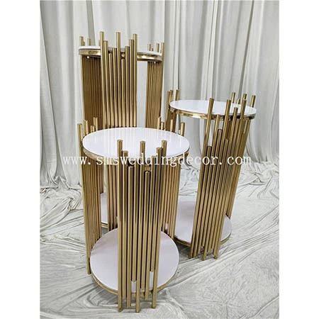 gold candle pedestal