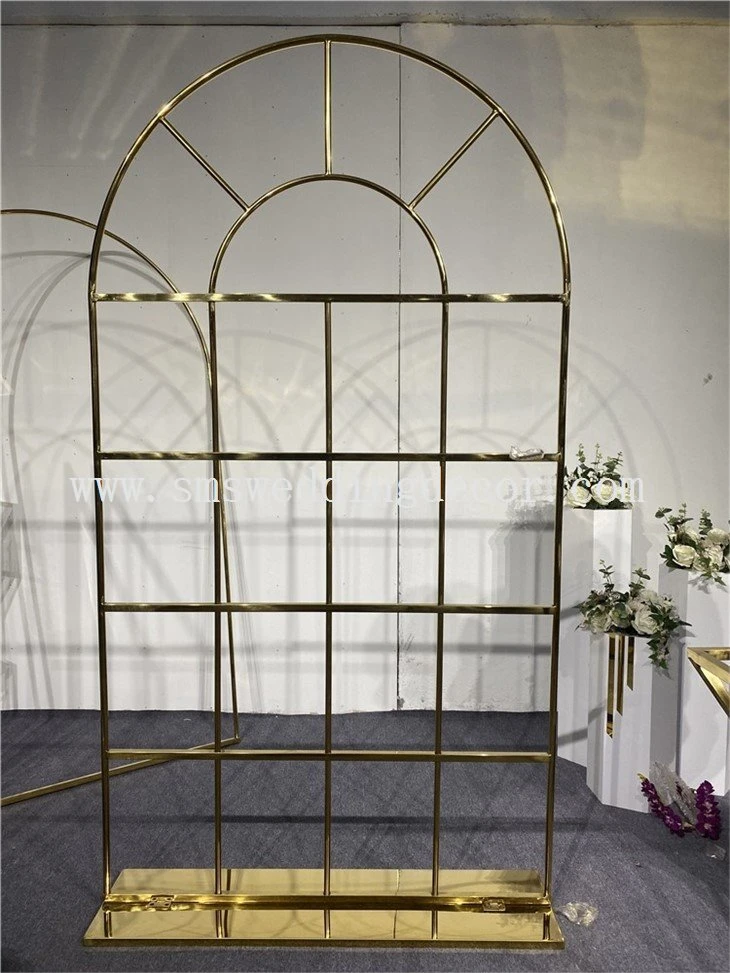 gold metal backdrop frame
